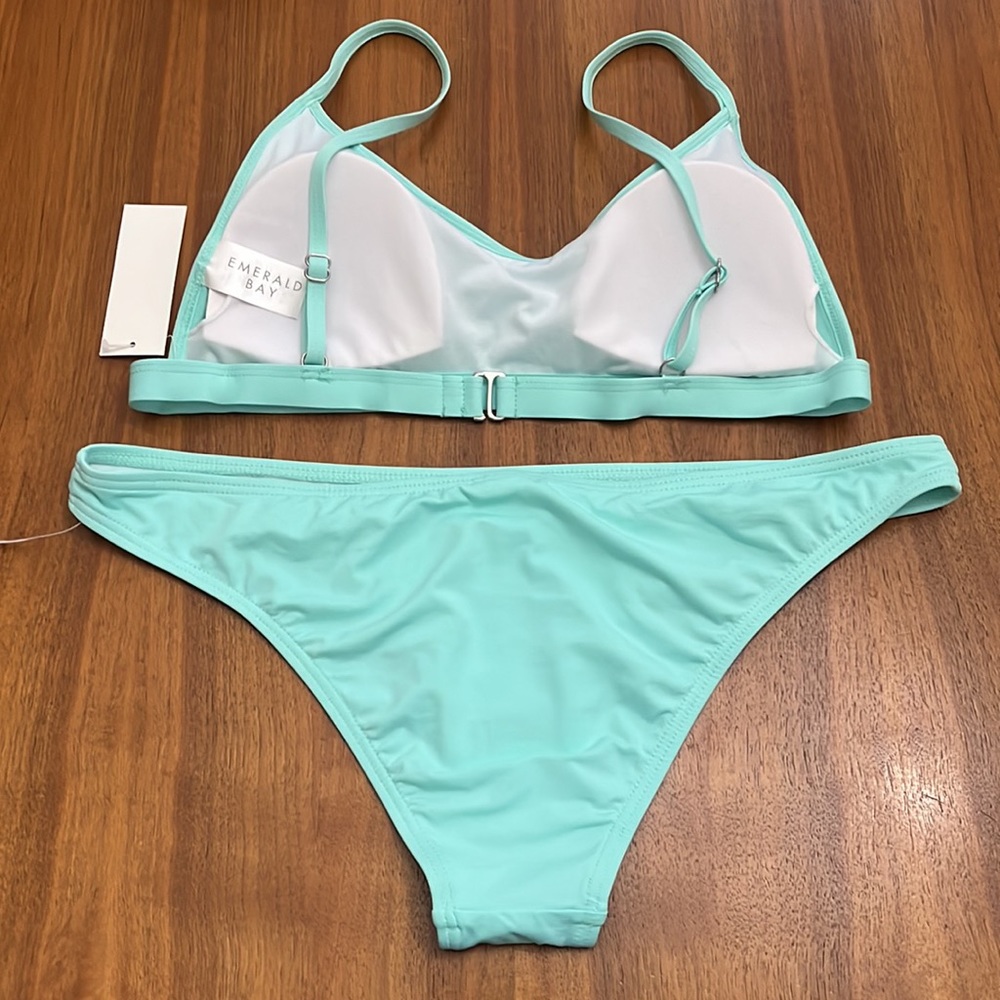 New Emerald Bay Seafoam Bikini Set size Xlarge - Picture 2 of 3